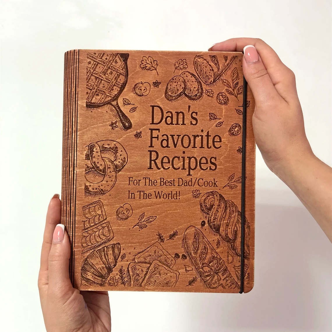 Custom Wooden Recipe Book Birthday Gift For Family