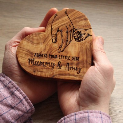Personalised Our First Mothers Day Together Wooden Heart Keepsake Mum Gifts From Daughter Son