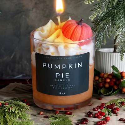 Pumpkin Pie Dessert Candle