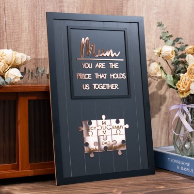 Personalised Mum Puzzle Wood Sign From Kids Mother's Day Gift You Are The Piece That Holds Us Together