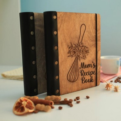 Personalized Family Wooden Recipe Book Birthday Anniversary Gift Ideas