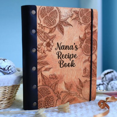 Custom Family Wooden Recipe Book Anniversary Gift Ideas