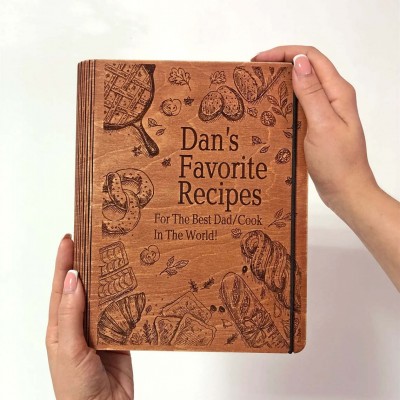 Custom Wooden Recipe Book Birthday Gift For Family