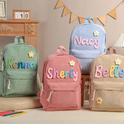 Personalised Kids Backpack With Name Back to School Gift for Girls Boys