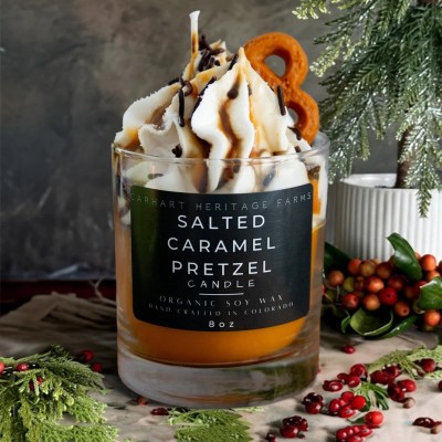 Salted Caramel Pretzel Dessert Candle