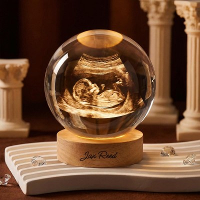 Custom Crystal Ball LED Night Light For Mum Gift